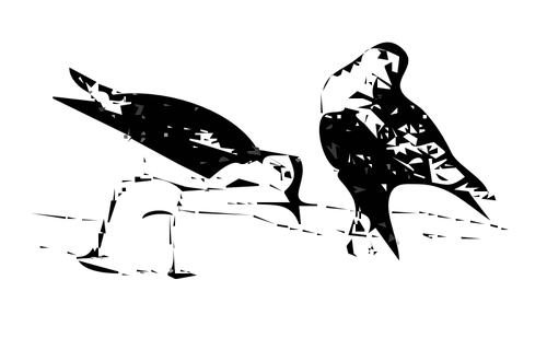 Silueta ilustraţia vectorială de păsări